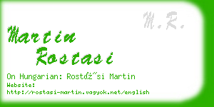 martin rostasi business card